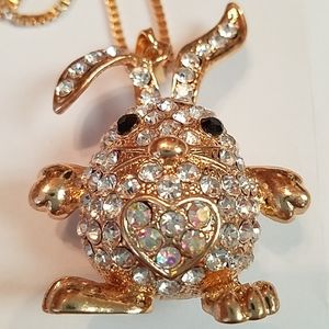 Absolutely adorable Crystal bunny necklace